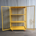 Stackable Roll Cage Trolley Metal Customized Wire Mesh Trolley